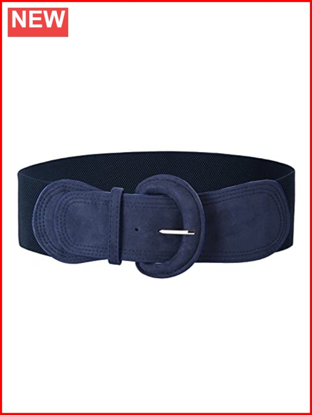 Women's Wide Suede Elastic Chunky Belt with Buckle Waist Shaper